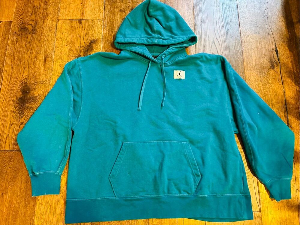 Jordan air teal green hoodie sweatshirt M logo